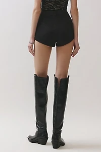 Personal Code Marybell Suede Micro Shorts