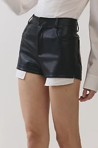 Personal Code Rebel Pocket Detail Pleather Shorts