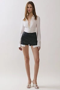 Personal Code Rebel Pocket Detail Pleather Shorts