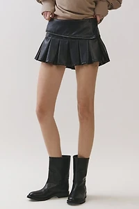 Personal Code Carter Zipper Detail Pleated Mini Skort