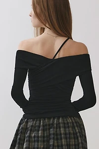Personal Code Eleanor Off Shoulder Chain Accent Top