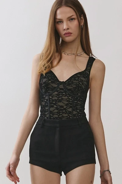 Personal Code Gaia Velvet Lace Corset Bodysuit