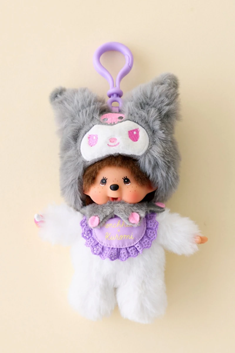Monchhichi X Sanrio Kuromi UO Exclusive Plushie Keychain