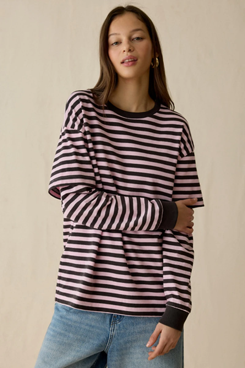 Vans Twofer Striped Layered Long Sleeve Shirt
