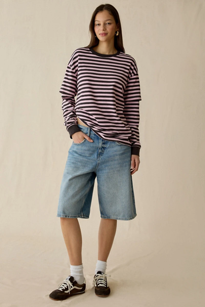 Vans Twofer Striped Layered Long Sleeve Shirt