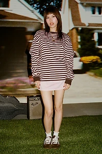 Vans Twofer Striped Layered Long Sleeve Shirt