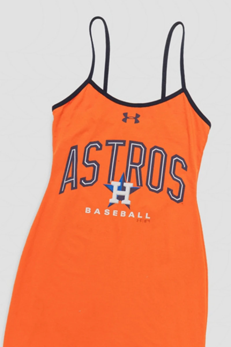 Frankie Collective Rework Houston Astros Baseball Mini Dress