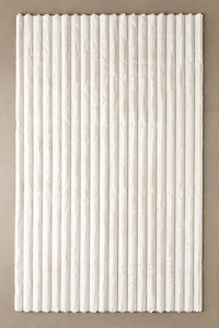 Kelsi Striped Faux Rabbit Washable Rug