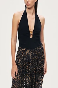 Nocturne Ruched Halter Top