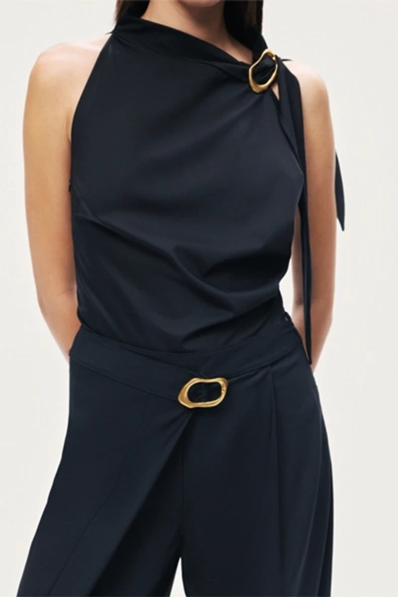 Nocturne Asymmetric Buckled Pant