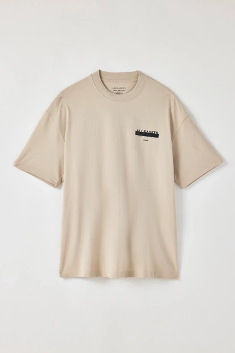 AllSaints Redact Graphic Oversized Tee