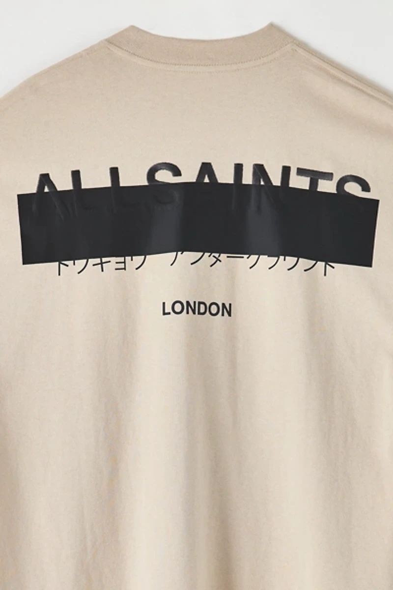 AllSaints Redact Graphic Oversized Tee