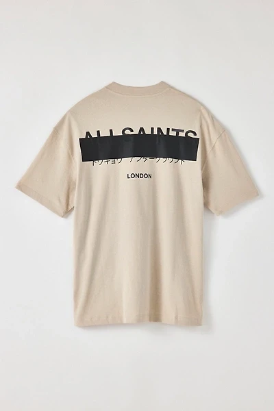 AllSaints Redact Graphic Oversized Tee
