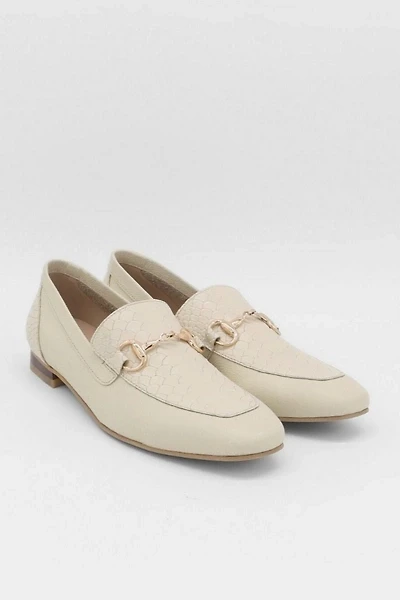 Stivali Natural Croc Embossed Leather Loafers