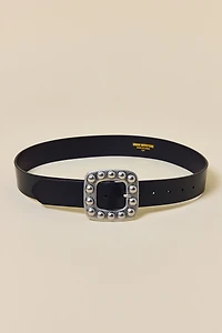 Paloma Studded Buckle Leather Belt