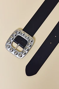 Paloma Studded Buckle Leather Belt