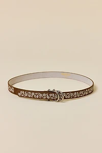BDG Margot Lace Embroidered Suede Belt