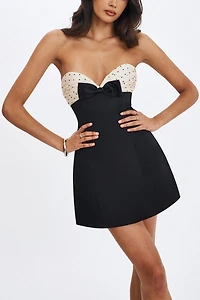 Miss Circle Florrie Polka Dot Sweetheart Mini Dress