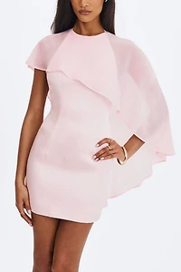 Miss Circle Umeko Asymmetrical Cape Mini Dress