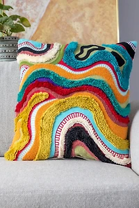 YaYa & Co. Echo Organic Cotton Abstract Pillow