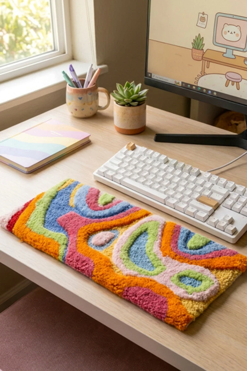 YaYa & Co. Bellows Organic Cotton Abstract Computer Rug