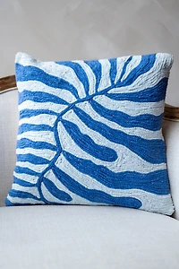 YaYa & Co. Parker Organic Cotton Embroidered Floral Pillow