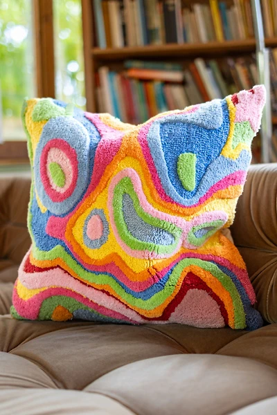 YaYa & Co. Bellows Organic Cotton Abstract Pillow