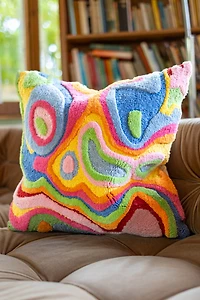 YaYa & Co. Bellows Organic Cotton Abstract Pillow