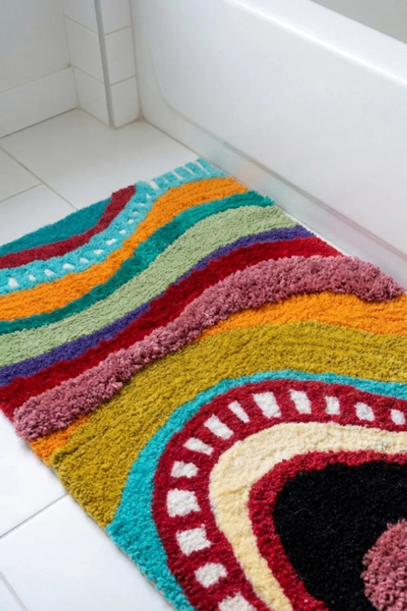 YaYa & Co. Echo Organic Cotton Abstract Bathmat