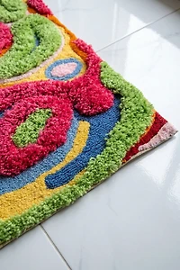 YaYa & Co. Bellows Organic Cotton Abstract Bathmat