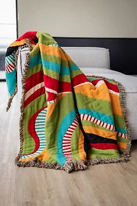 YaYa & Co. Echo Organic Cotton Abstract Tapestry Throw Blanket