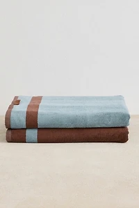 Bed Threads Two-Toned Bath Sheets Set