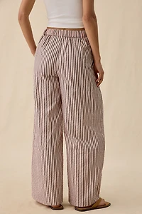 Daisy Street Ramona Striped High-Rise Wide Leg Trousers