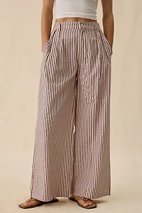 Daisy Street Ramona Striped High-Rise Wide Leg Trousers