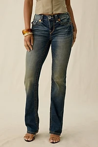 True Religion Becca Sundown Blue Super T Mid-Rise Bootcut Jeans