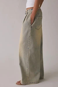 Daisy Street Freya Asymmetric Charm Button Baggy Jeans