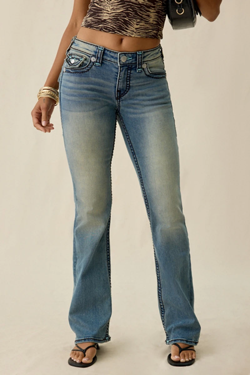 True Religion Becca Sunset Fade Super T Mid-Rise Bootcut Jeans