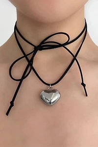 Five Fourty Nine Luv U Suede Wrap Choker