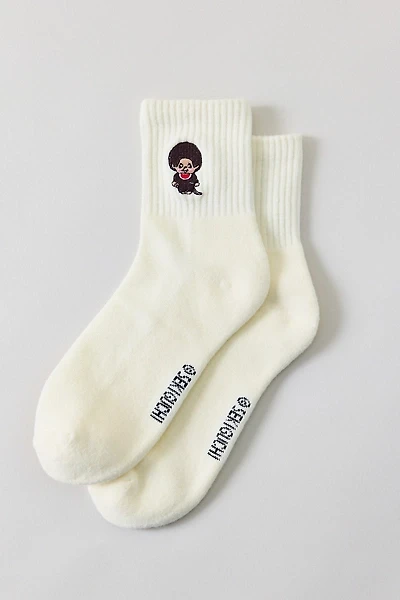 Monchhichi Embroidered Icon Quarter Crew Socks