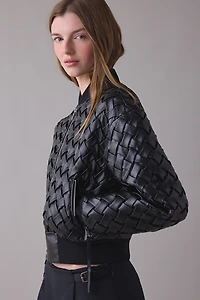 Avec Les Filles Woven Bomber Jacket
