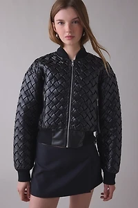 Avec Les Filles Woven Bomber Jacket