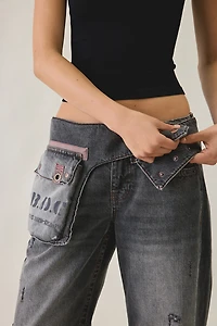 BDG Kayla Utility Belted Low-Rise Jeans
