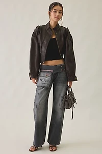 BDG Kayla Utility Belted Low-Rise Jeans