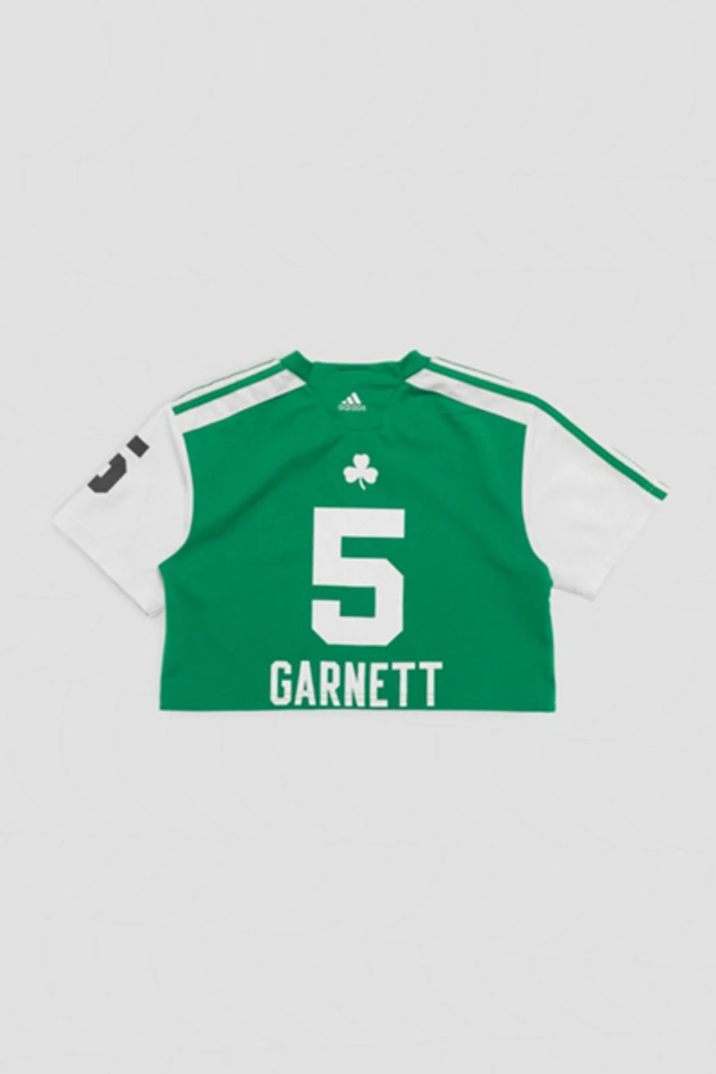Frankie Collective Rework Boston Celtics Crop Basketball Jersey