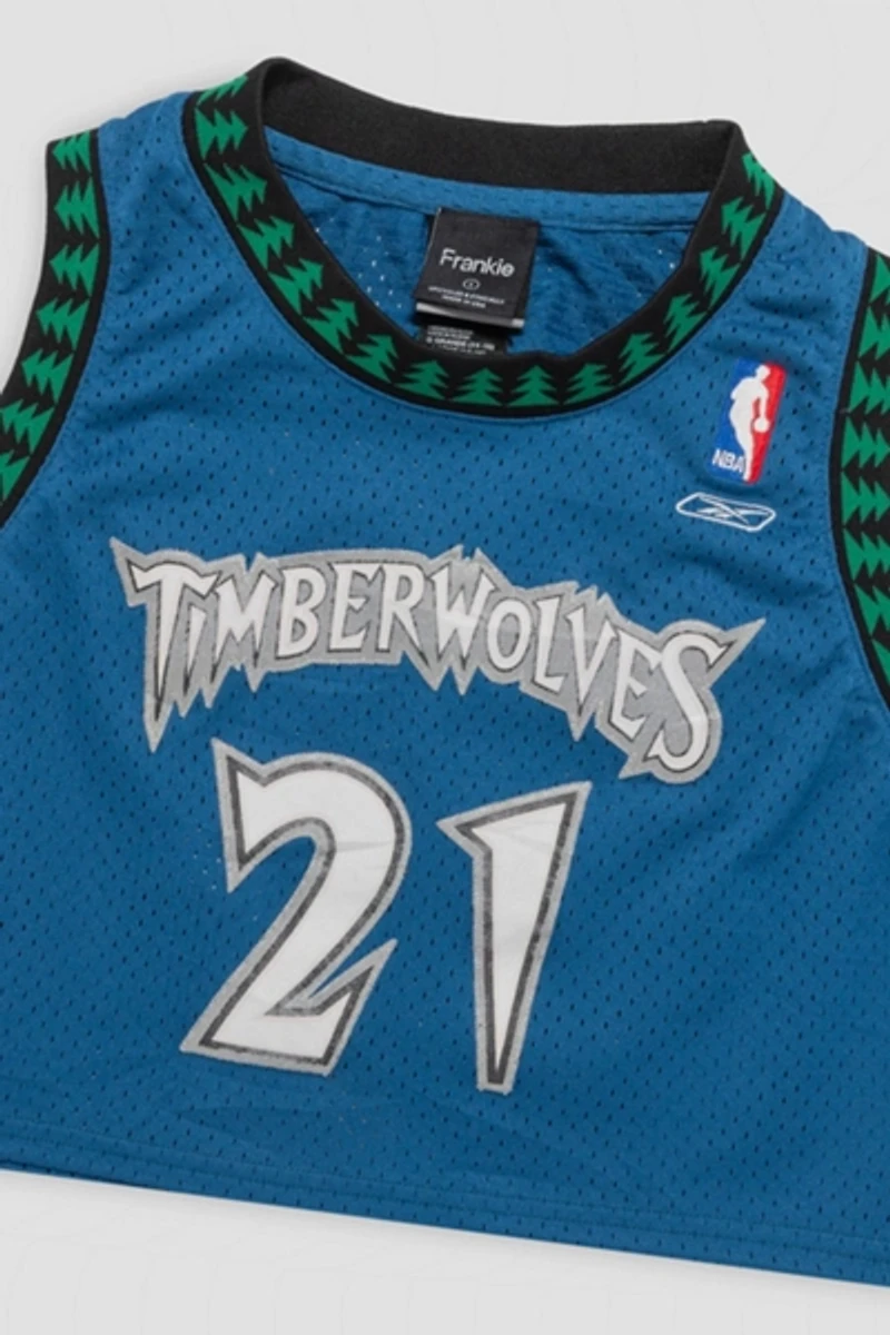 Frankie Collective Rework Minnesota Timberwolves Crop Basketball Jersey