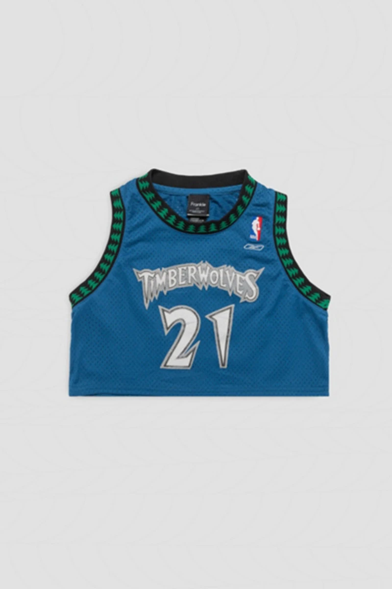 Frankie Collective Rework Minnesota Timberwolves Crop Basketball Jersey