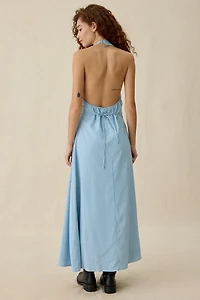 Daisy Street Jodie Plunging Halter Neck Wrap Maxi Dress