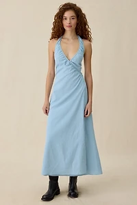 Daisy Street Jodie Plunging Halter Neck Wrap Maxi Dress