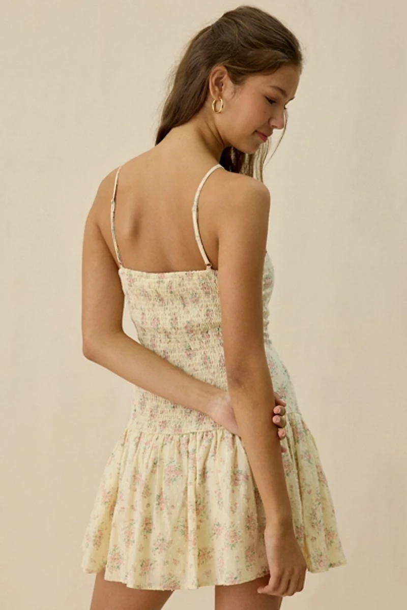 Daisy Street Rosey Lace-Up Corset Mini Dress