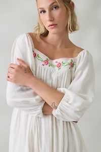 Daisy Street Goldie Floral Embroidered Tiered Maxi Dress